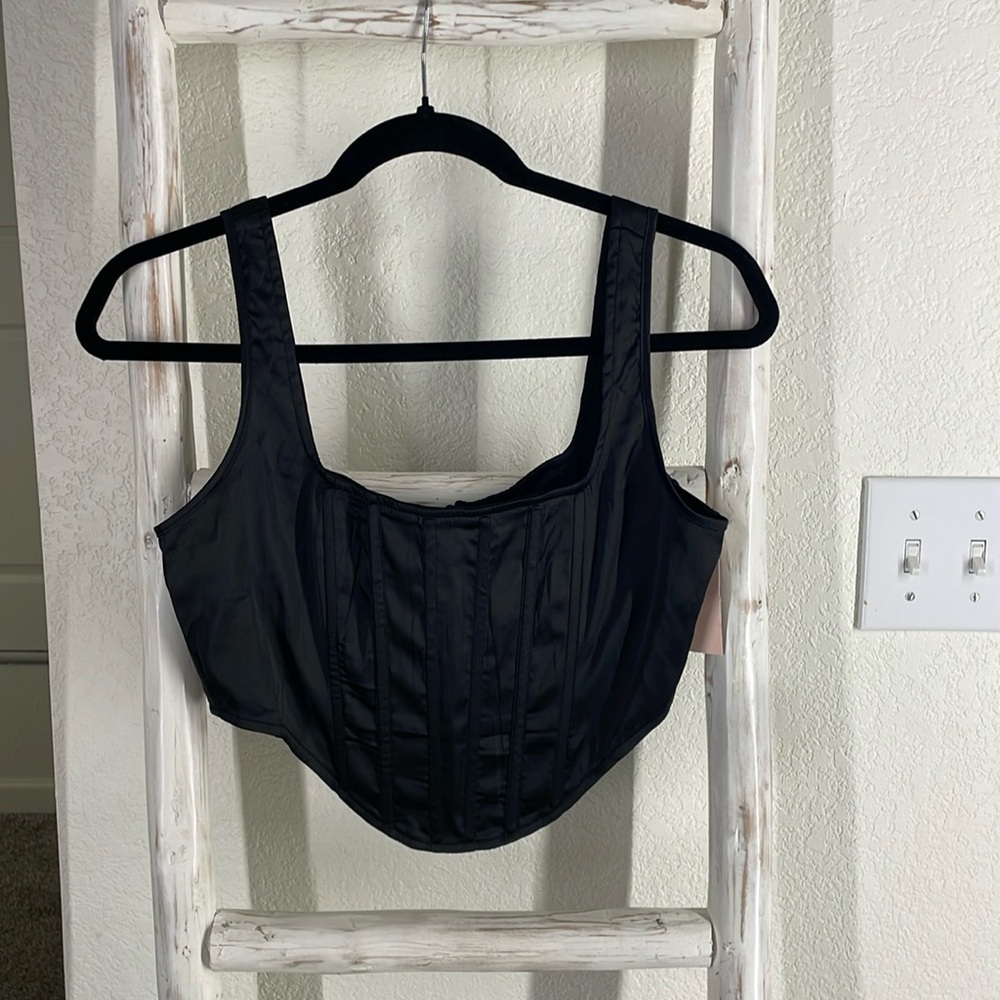 Missguided Black Crop Top